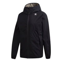adidas originals Wb Karkaj Outdoor Sports waterproof hooded Windbreaker Jacket Black DV2000