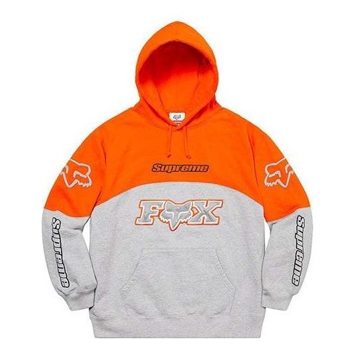 Supreme Fox Racing Hooded Sweatshirt 'Orange Grey' SUP-FW20-178