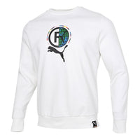 PUMA Game Graphic Crewneck Sweatshirt 'White Black Green' 531416-02