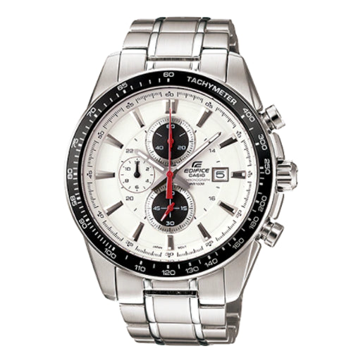 CASIO ENDIFICE Series Business Waterproofes Men's Stainless Steel Strap Mens White Analog EF-547D-7A1