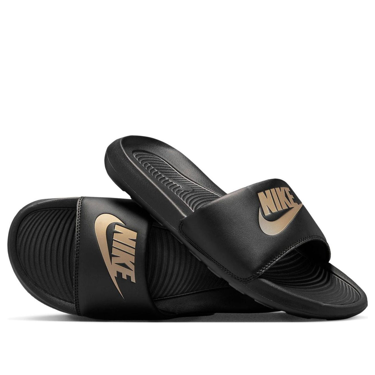 Nike Victori One Slide 'Black Metallic Gold' CN9675-006