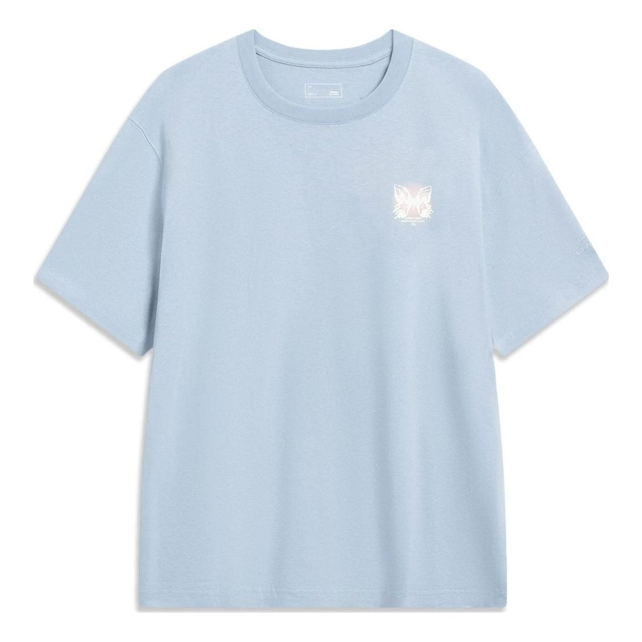 Li-Ning Chinese Culture Butterfly Graphic T-shirt 'Light Blue' AHST205-6