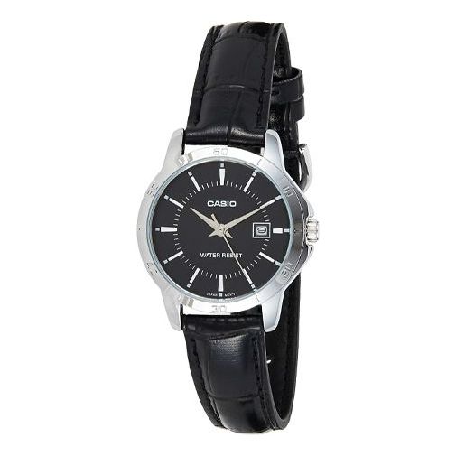 CASIO Female DRESS Japan / South Korea Fashion Quartz Black Analog LTP-V004L-1A