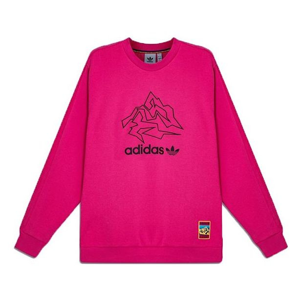 adidas originals Adv Crew Athleisure Casual Sports Round Neck Pullover Pink GV0924