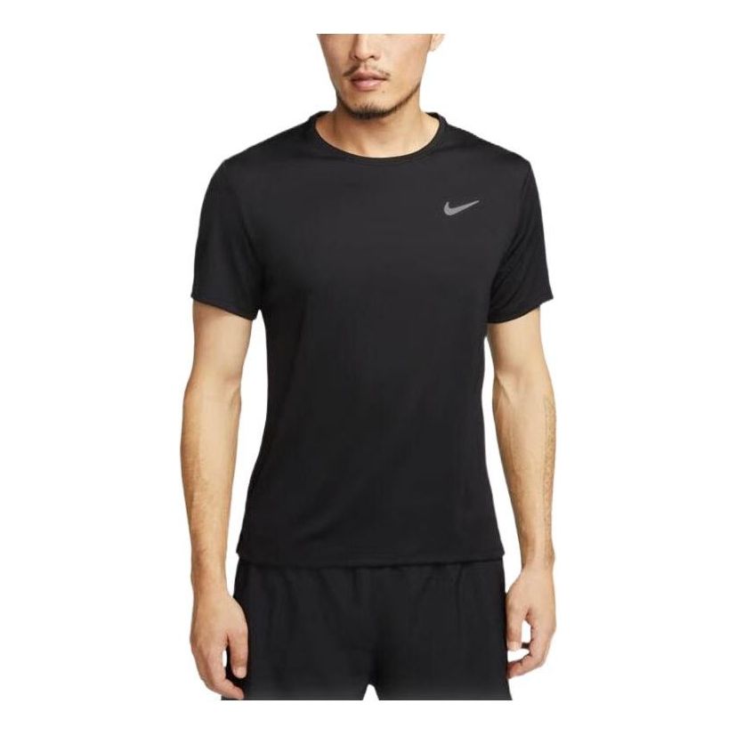 NIKE DRI-FIT UV MILER MEN'S SHORT-SLEEVE RUNNING TOP 'Black' DV9316-010