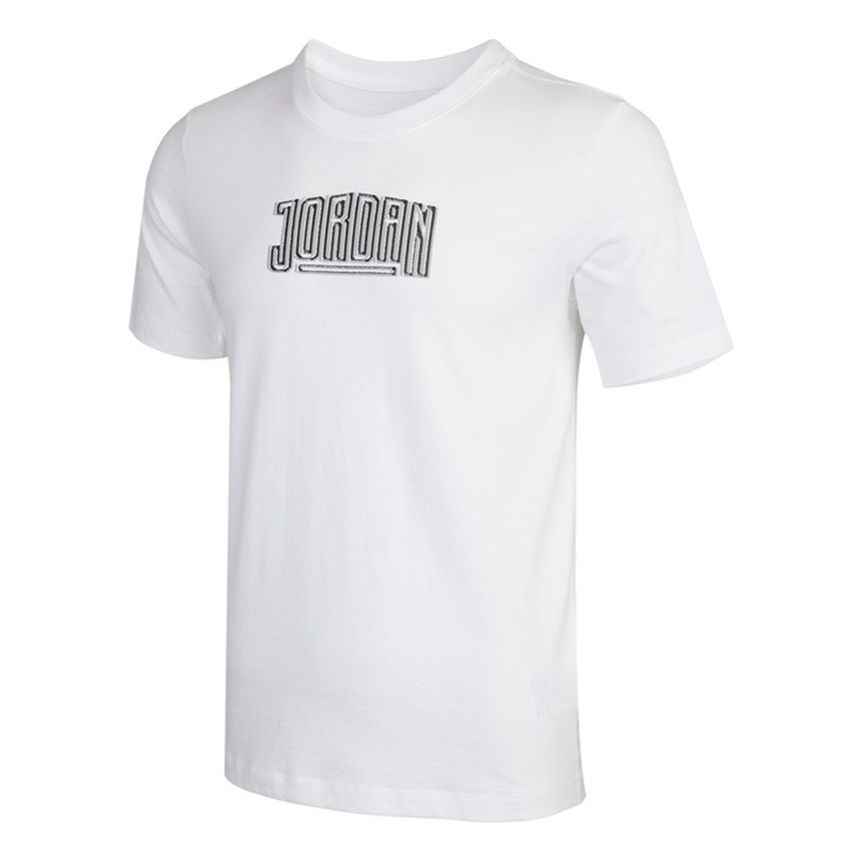 Air Jordan Dna Ss Crew 2 Alphabet Logo T-Shirt 'White' DA9915-100