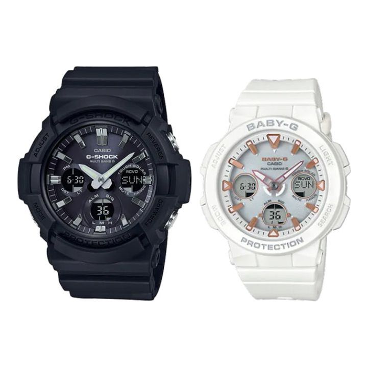 CASIO G-Shock Analog-Digital 'Black White' GAW-100B-1AJF&BGA-2500-7AJF