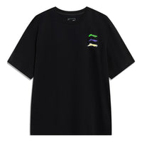 Li-Ning Triple Logo Loose Fit T-shirt 'Black' AHST787-4