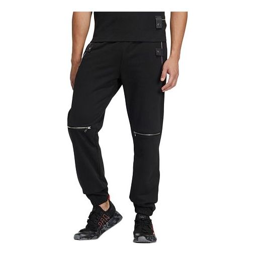Men's adidas originals Solid Color Casual Sports Pants/Trousers/Joggers Black HH9431