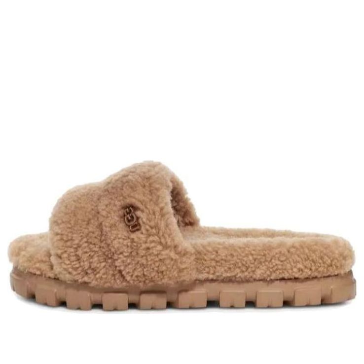 (WMNS) UGG Cozetta Curly Slide 'Chestnut' 1130838-CHE