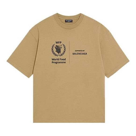 Balenciaga x WFP T-Shirt Medium Fit 'Khaki' 612966THV849605