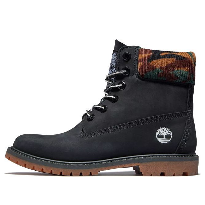 (WMNS) Timberland Heritage 6 Inch Waterproof Boots 'Black Nubuck with Camo' A2M7T001