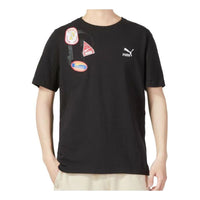 PUMA Casual Printed T-Shirt 'Black' 623250-01