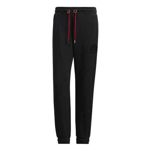Men's adidas originals Limited Loose Bundle Feet Lacing Sports Pants/Trousers/Joggers Black HD0322