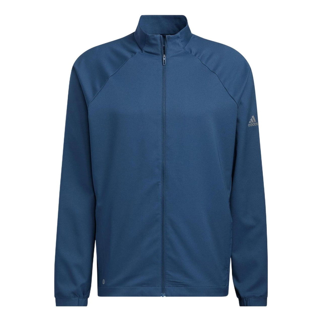 Men's adidas Cr Nvlty Vstl J Solid Color Logo Zipper Stand Collar Jacket Navy Blue H56796