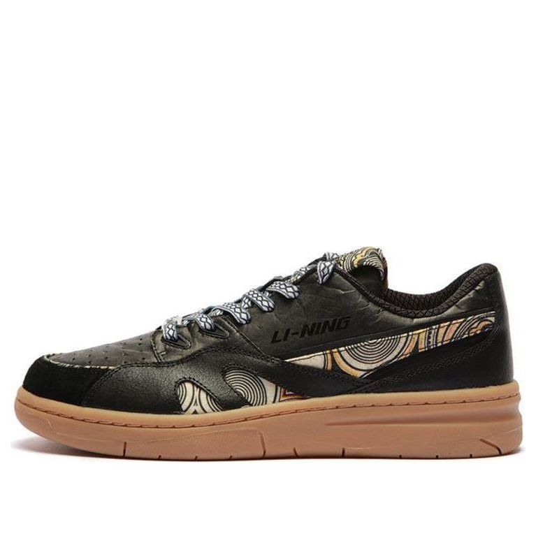 (WMNS) Li-Ning Deluxe Low 'Black White Khaki' AZGS046-3