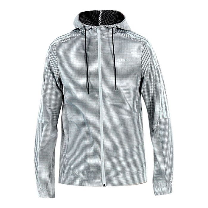 adidas neo Casual Sports Windproof Hooded Jacket Gray DM2154