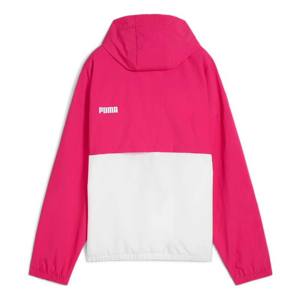 (WMNS) PUMA Oversized Hooded Windbreaker Jacket 'Pink' 675372-48