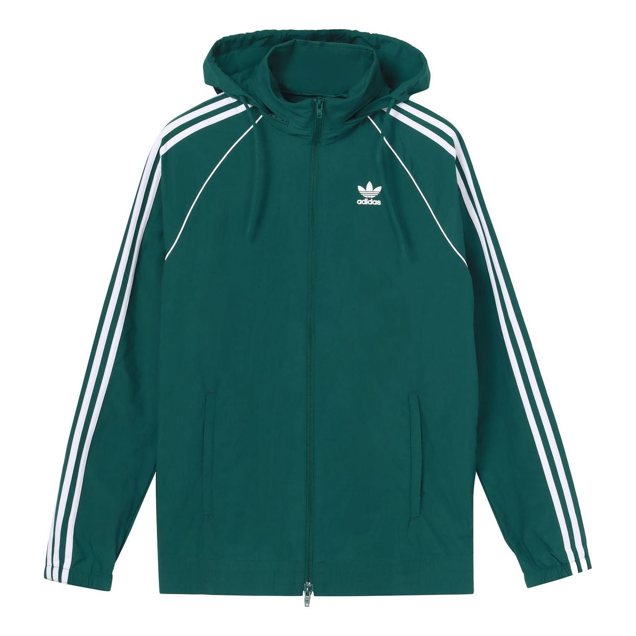 Men's adidas originals Logo Colorblock Stripe Sports Jacket Green CW1311
