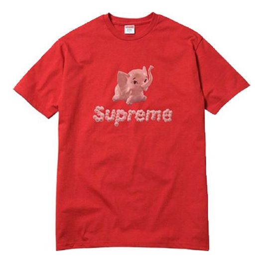 Supreme SS17 Elephant Tee Red Small Printing Short Sleeve Unisex SUP-SS17-320