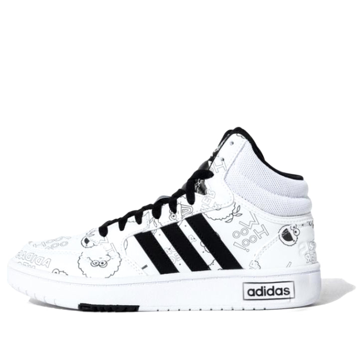 adidas x Sesame Street HOOPS 3.0 'White Black' HQ9813