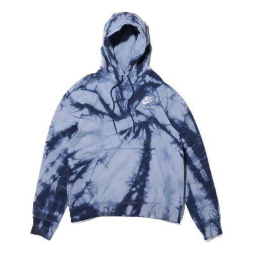 Men's Nike AS COTTON ED LS Tie Dye Navy Blue CW4319-400