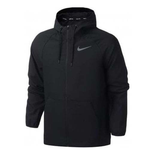 Nike Flex Full-length zipper Cardigan Woven Sports Jacket Black CK1910-010