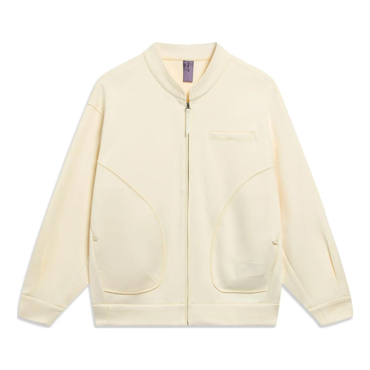 Li-Ning x Jackie Chan Knit Baseball Jacket 'Creamy White' AFDT113-3