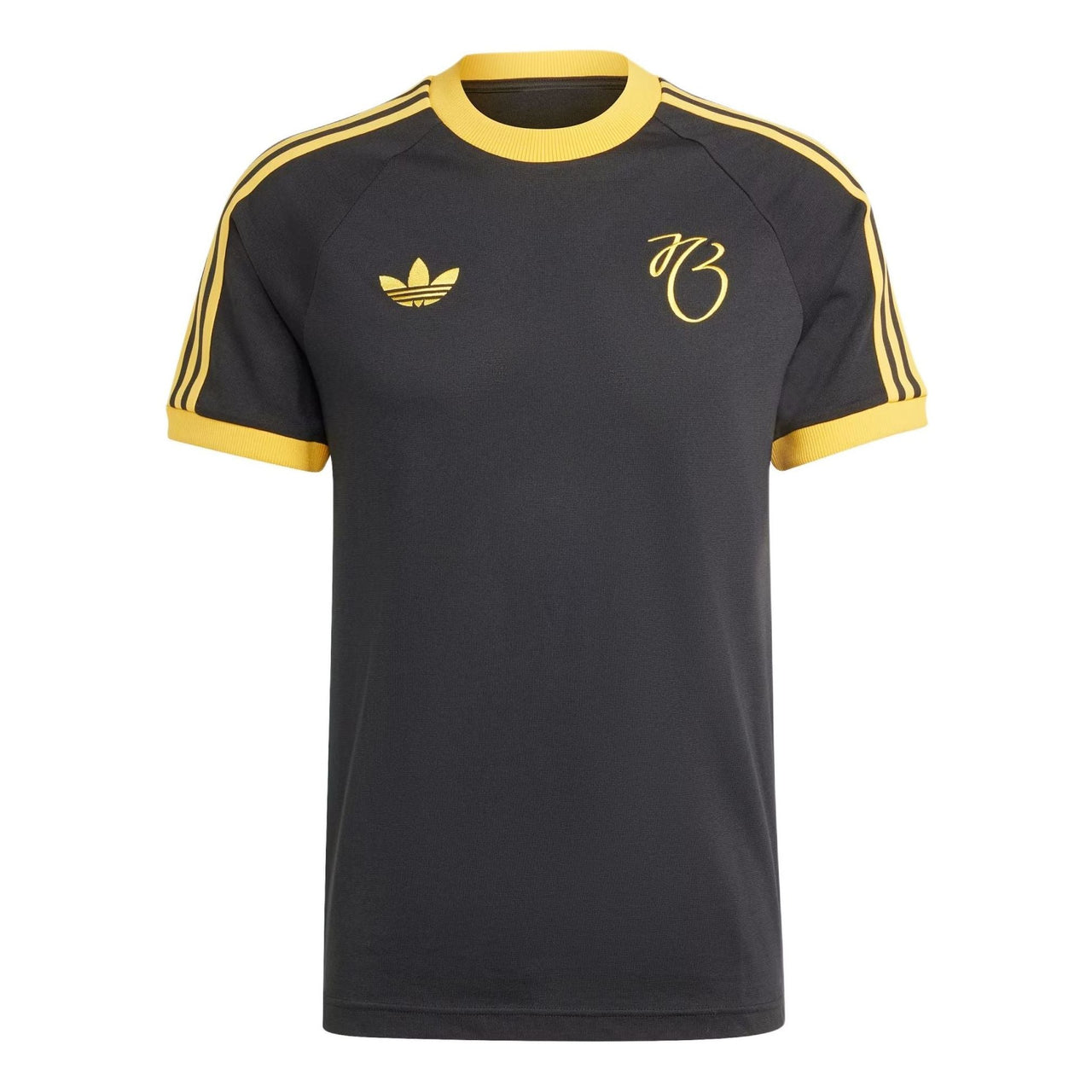 adidas Jude Bellingham 3-Stripes T-shirt 'Black Yellow' IM7921
