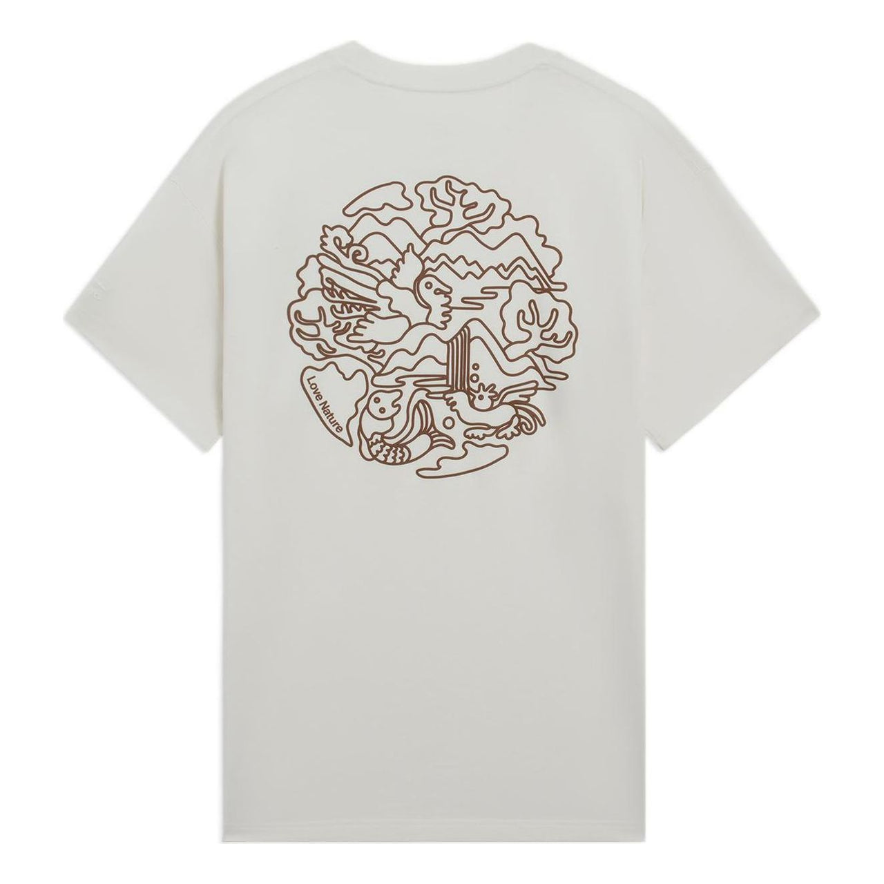 Li-Ning Love Nature Graphic T-shirt 'Beige' AHSS171-1