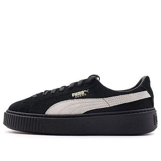 (WMNS) PUMA Suede Platform Core 'Black White' 362223-05