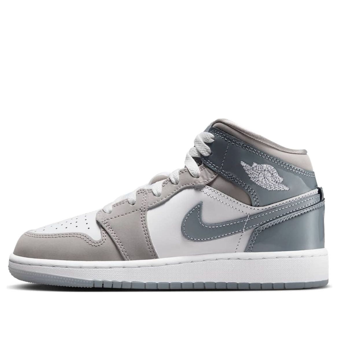 (GS) Air Jordan 1 Mid 'White Medium Cool Grey' HF3193-100
