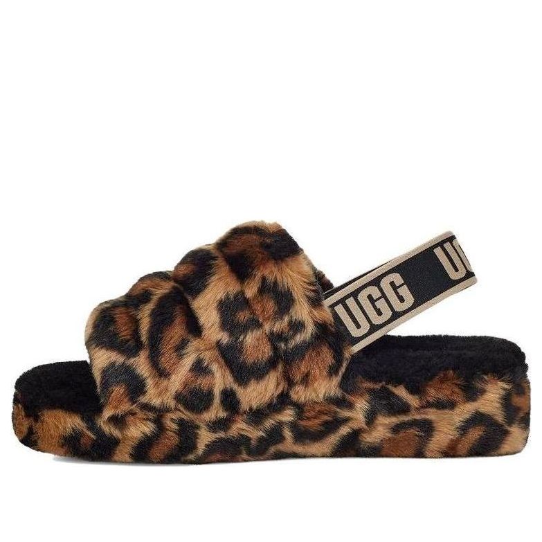 (WMNS) UGG Fluff Yeah 'Leopard' 1130883-NAT