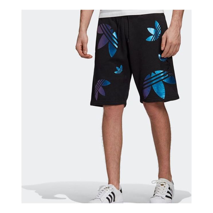 adidas originals Blue Logo Printing Casual Shorts Black GD0984