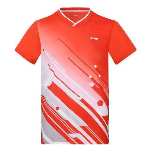 Li-Ning National Team Table Tennis Jersey T-Shirt 'Red White' AAYS017-2