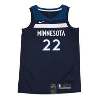 Nike NBA Andrew Wiggins Icon Edition Swingman Jersey SW Fan Edition Minnesota Timberwolves Gold Navy Blue Dark blue 864491-419