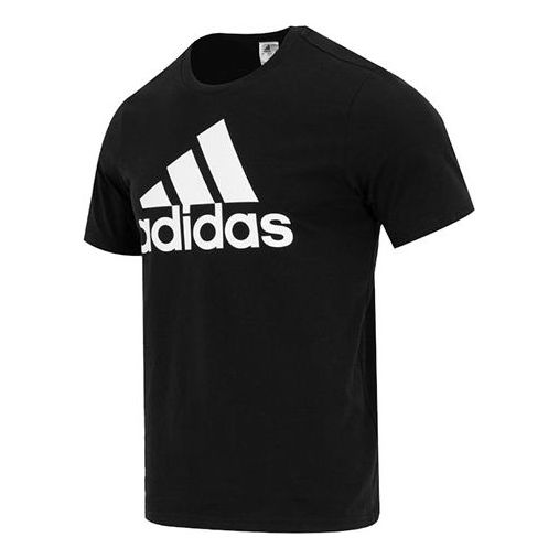 adidas Essentials Single Jersey Big Logo T-shirt 'Black' IC9347