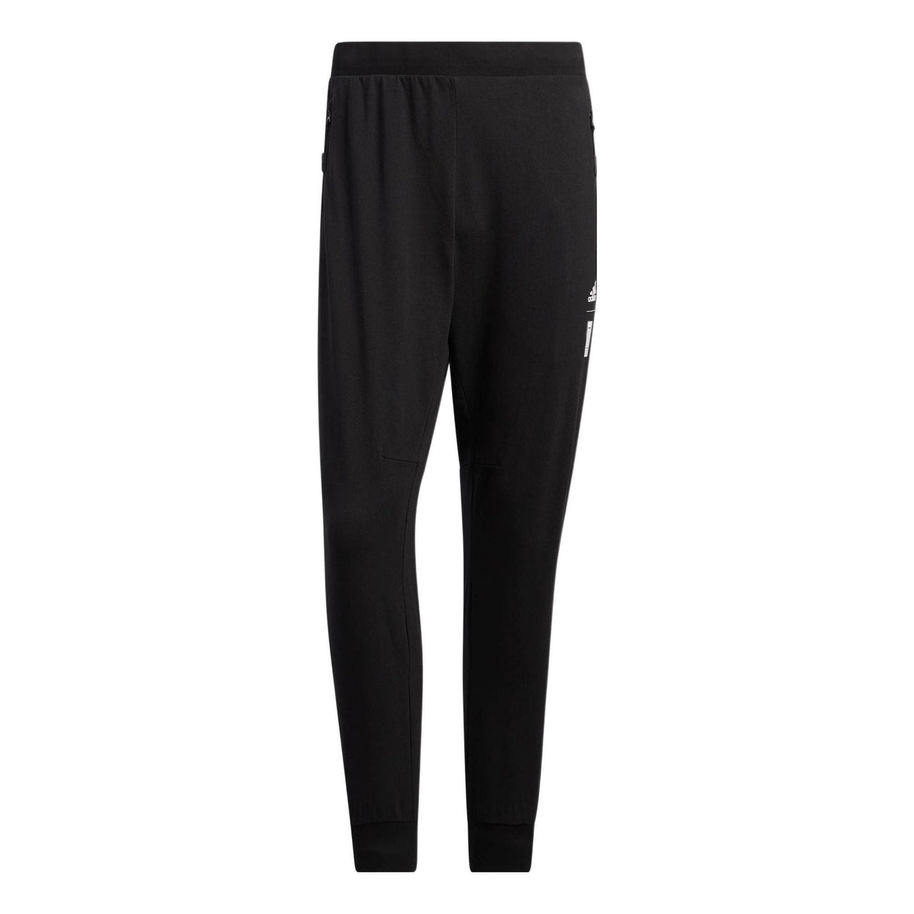 Men's adidas Solid Color Elastic Waistband Sports Pants/Trousers/Joggers Black HE5152
