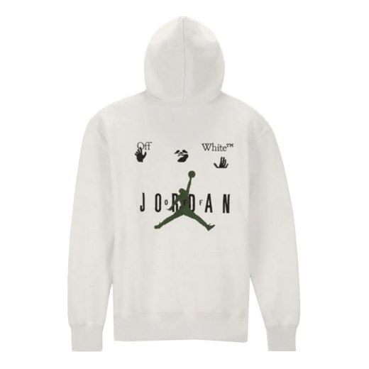 Air Jordan x Off-White MJ Hoodie 'White Black Forest Gree' DM0059-054