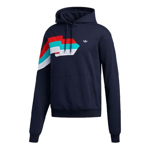 adidas originals Ripple Hoody Alphabet Printing hooded Long Sleeves Blue FM1518