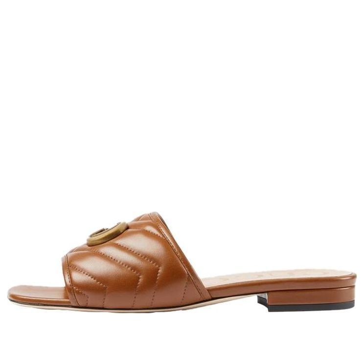 (WMNS) Gucci Double G Slide Sandals 'Brown' 646169-BKO60-2535