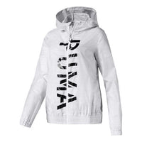 (WMNS) PUMA hooded Printing Jacket White 518320-02