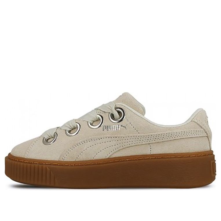(WMNS) PUMA Platform Kiss Suede 'White' 366461-02