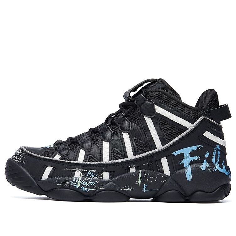 (WMNS) Fila Spaghetti VNTG GS Black/White/Blue T12W041204FBK