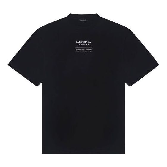 Balenciaga FW21 Knit Loose Short Sleeve Black 651795TJV900107
