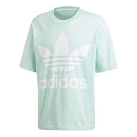 adidas originals Large Logo Printing Round Neck Short Sleeve Mint Green DH5839