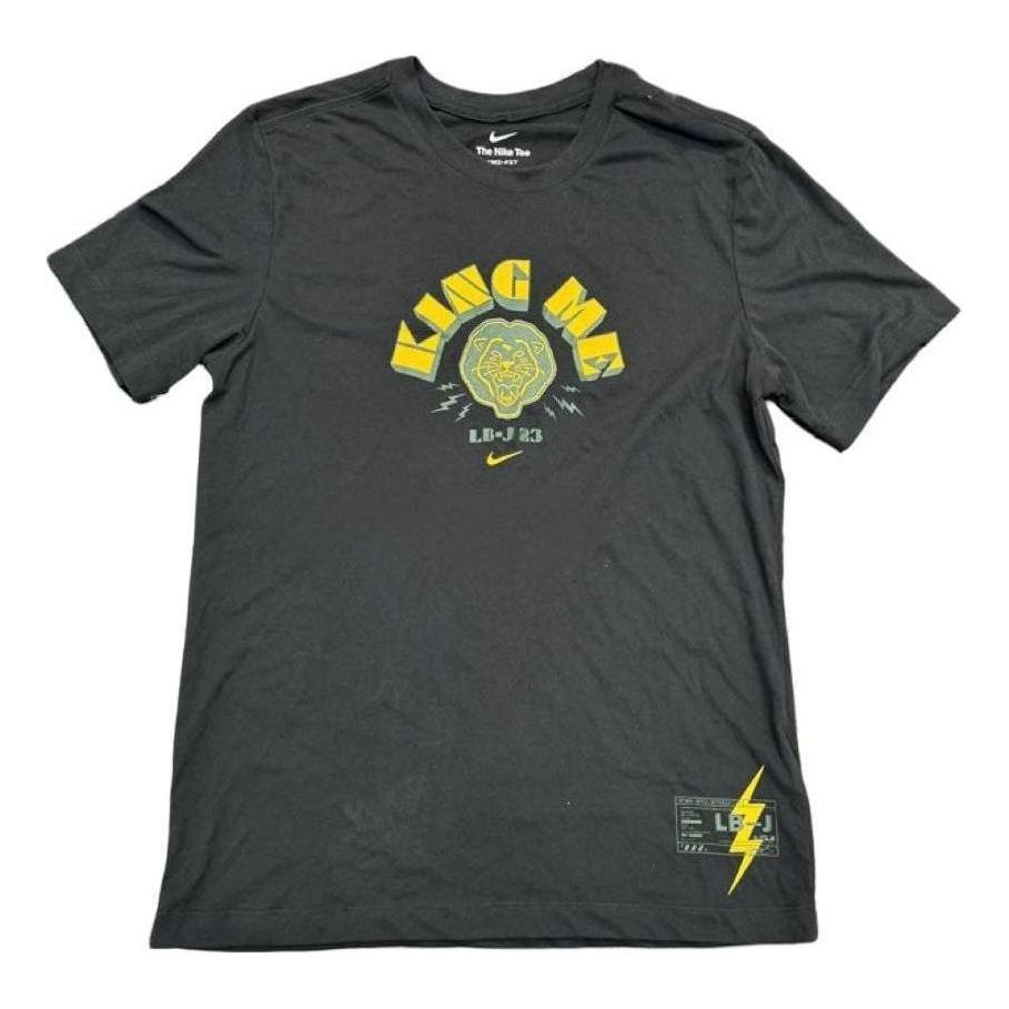 Nike Dri-FIT LeBron King Me T-Shirt 'Black Yellow' DB6821-010