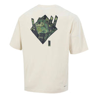 Men's Jordan Dri-FIT Zion Basketball Sports Printing Knit Round Neck Short Sleeve Creamy White T-Shirt DH0593-234