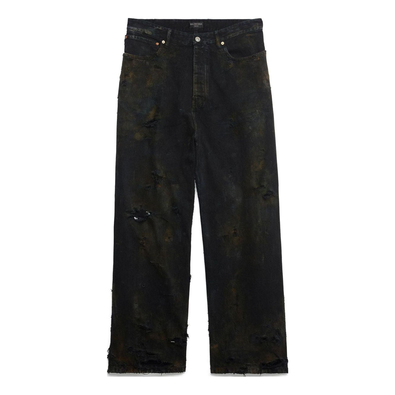 Balenciaga Super Destroyed Baggy Pants 'Black' 745248TBP471363