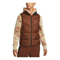 Nike Windproof Warm Stand Collar Down Vest 'Brown' DV1136-259